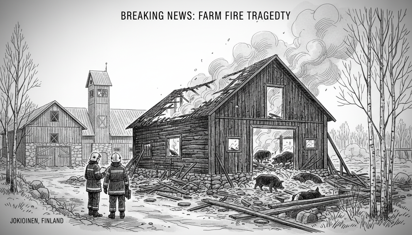 Hundreds of Pigs Perish in Finnish Farm Building Fire