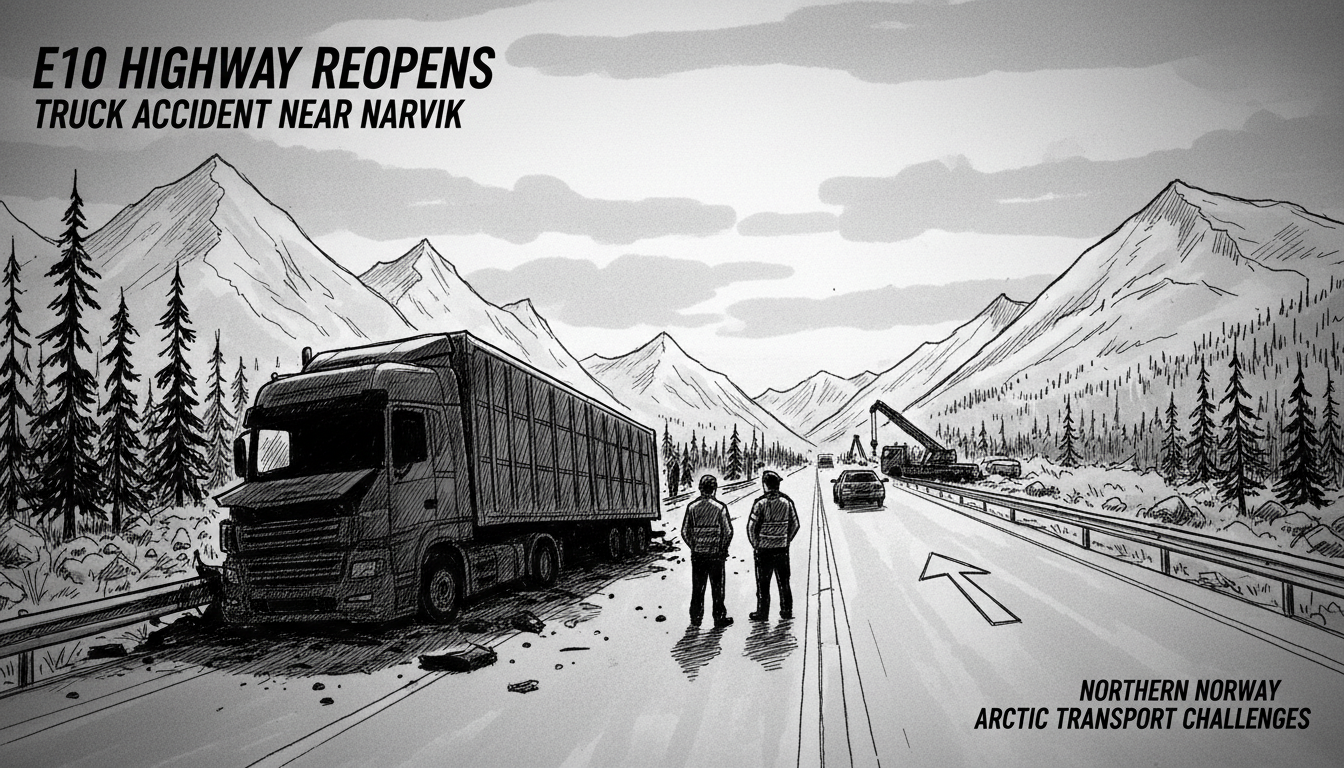 E10 Highway Reopens After Truck Accident Near Narvik