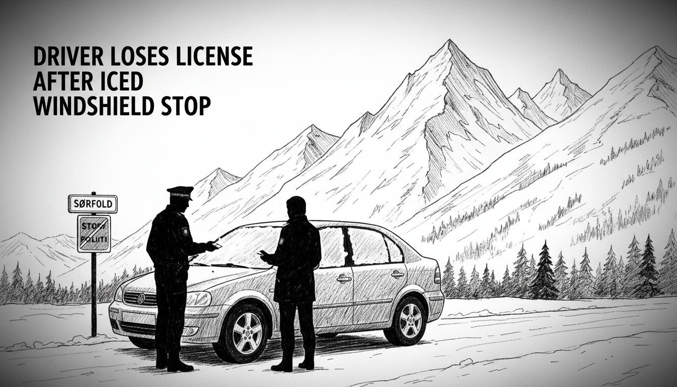 Driver Loses License After Police Stop Car With Iced Windshield