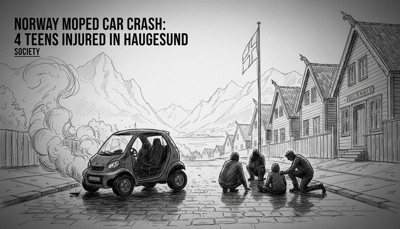 Norway Moped Car Crash: 4 Teens Injured in Haugesund