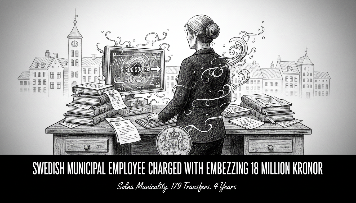 Swedish Municipal Employee Charged With Embezzling 18 Million Kronor