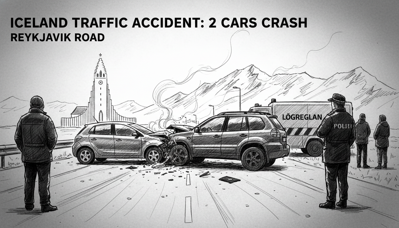 Iceland Traffic Accident: 2 Cars Crash on Key Reykjavik Road