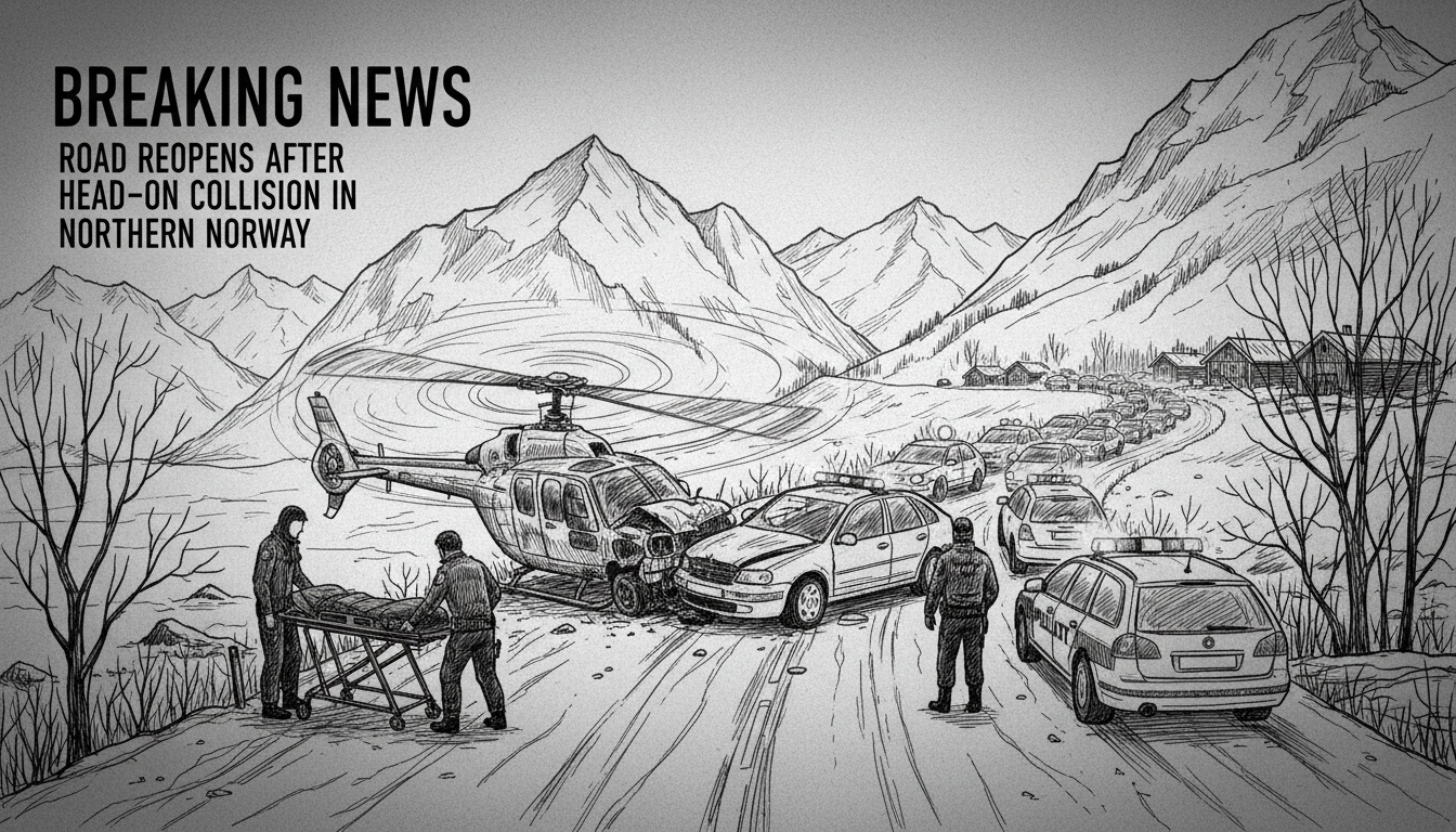 Road Reopens After Head-On Collision in Northern Norway