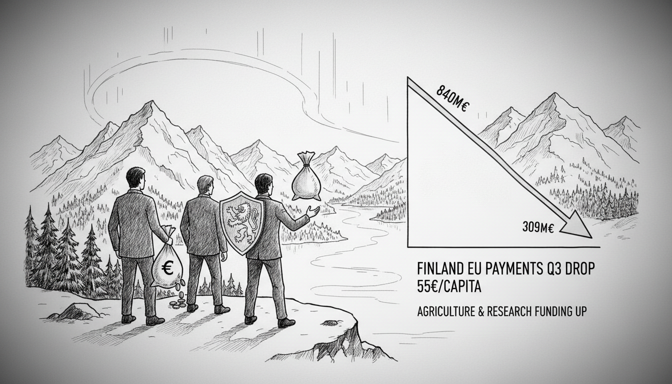 Finland's EU Payments Drop Sharply in Third Quarter