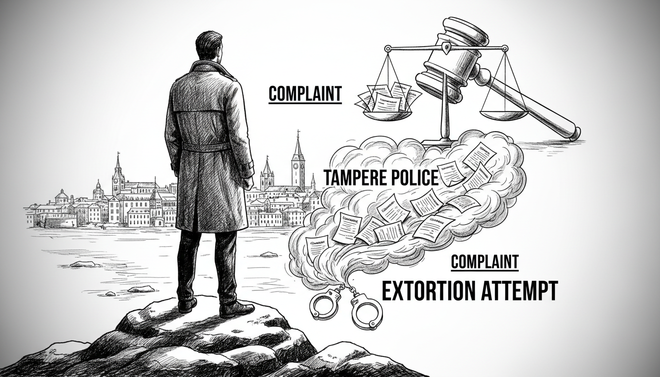 Tampere Police Investigate Serial Complainant for Alleged Extortion Attempt