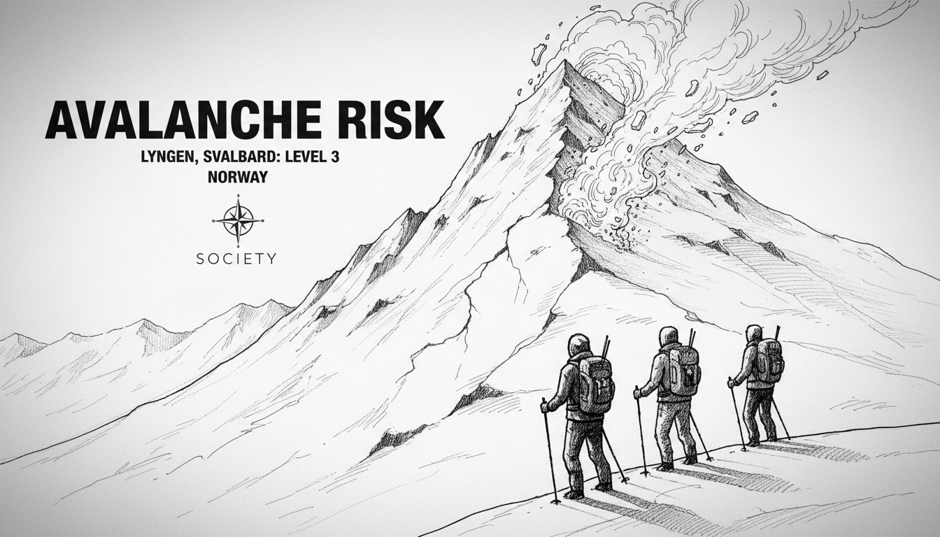 Norway Avalanche Risk: Lyngen, Svalbard at Level 3