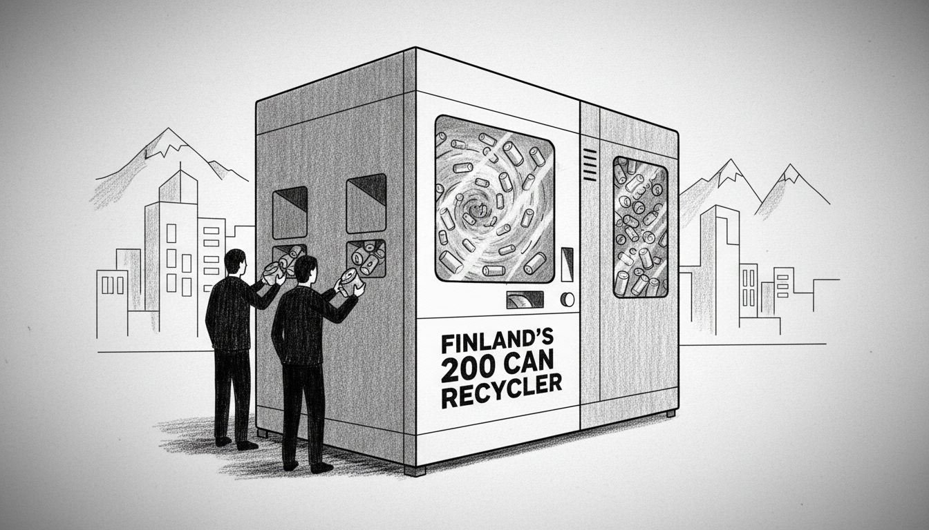 Finland's New Bottle Machines Handle 200 Cans