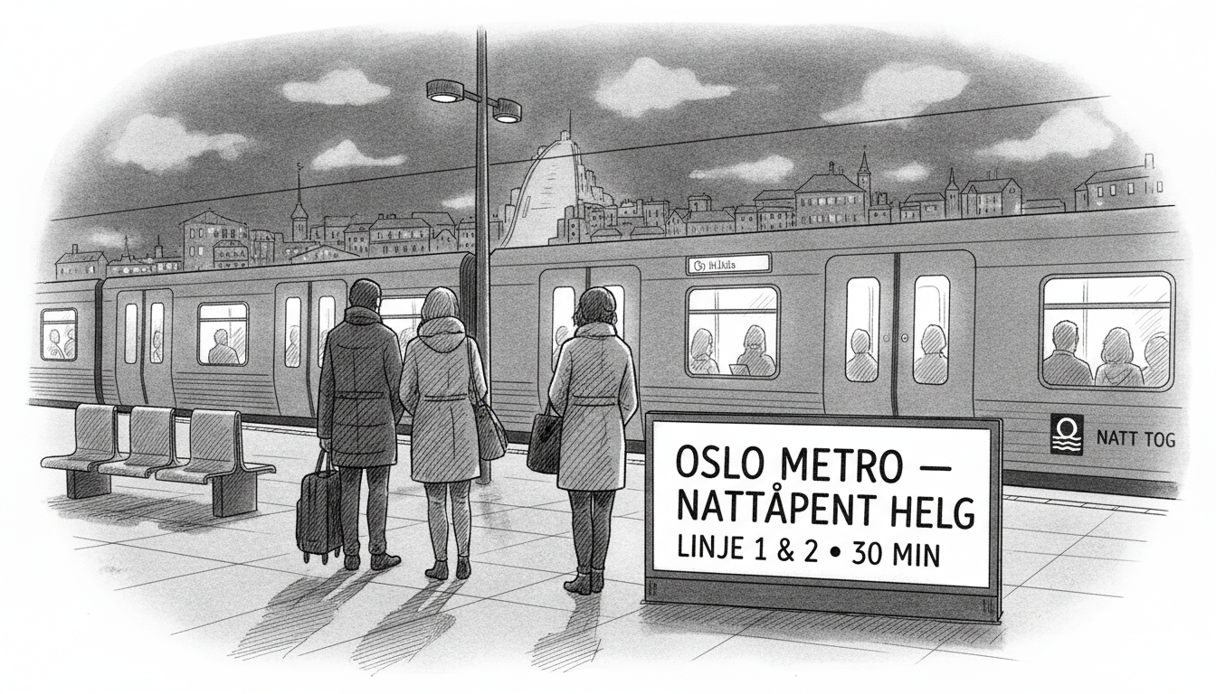 Oslo Launches Nighttime Metro Service for Weekend Travelers