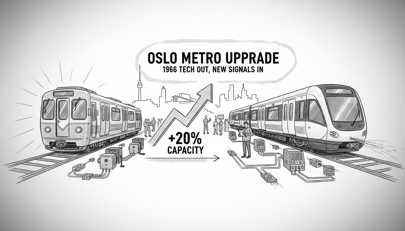 Oslo Metro Ditches 1960s Tech for New Signal System to Boost Capacity
