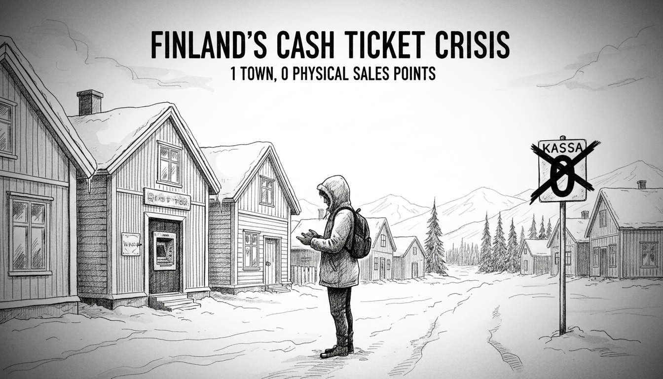 Finland's Cash Ticket Crisis: 1 Town, 0 Physical Sales Points