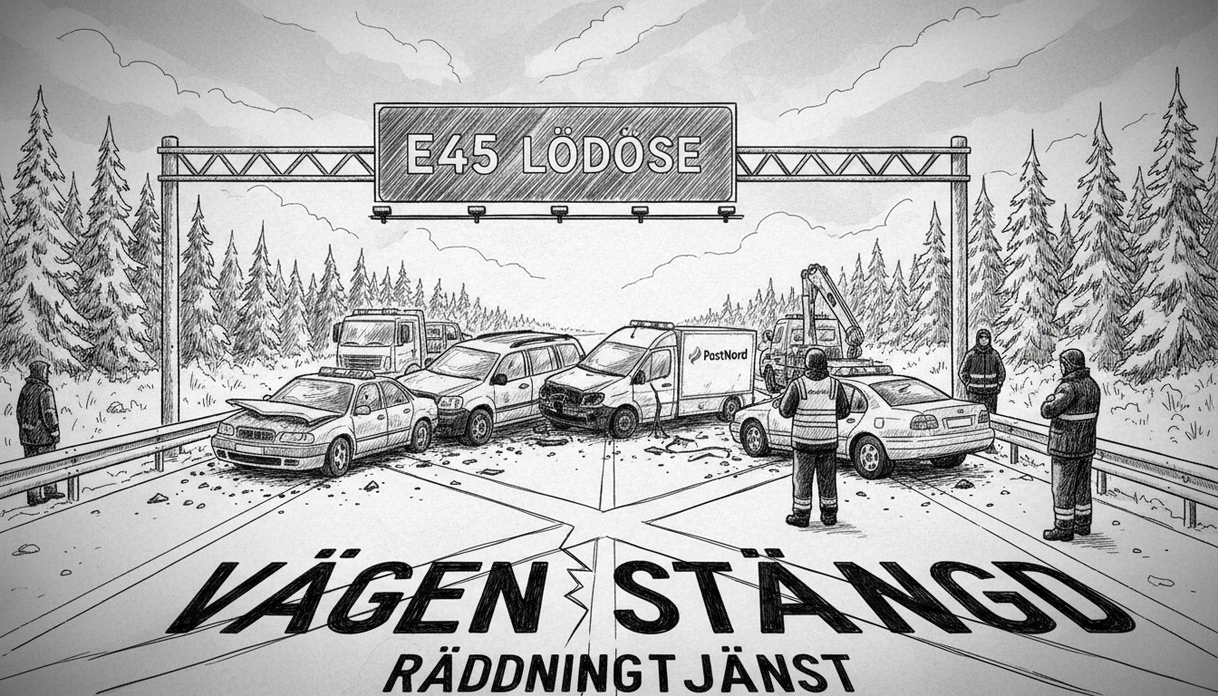 Multiple Vehicle Crash Causes Complete Highway Shutdown on E45