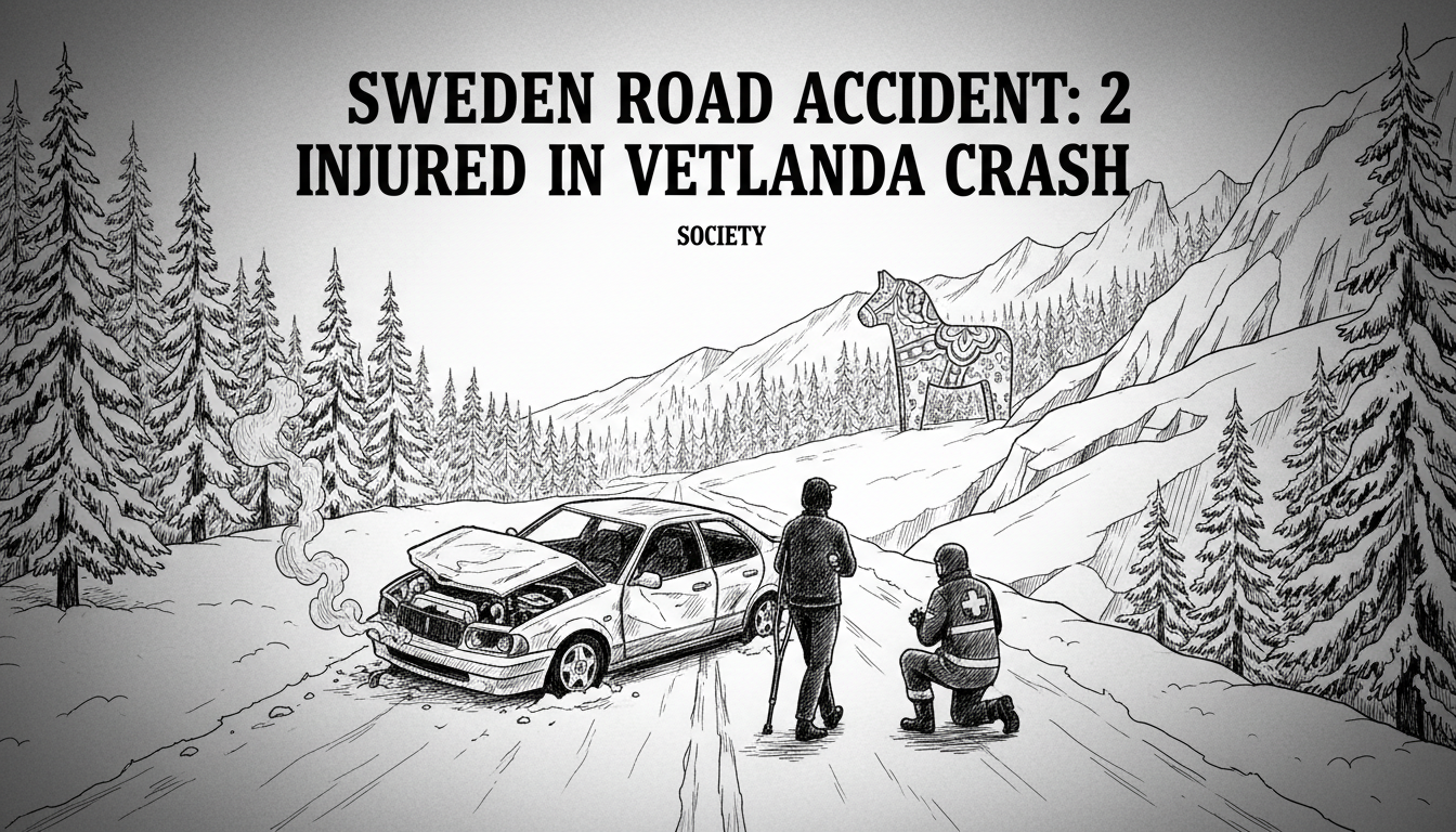 Sweden Road Accident: 2 Injured in Vetlanda Crash