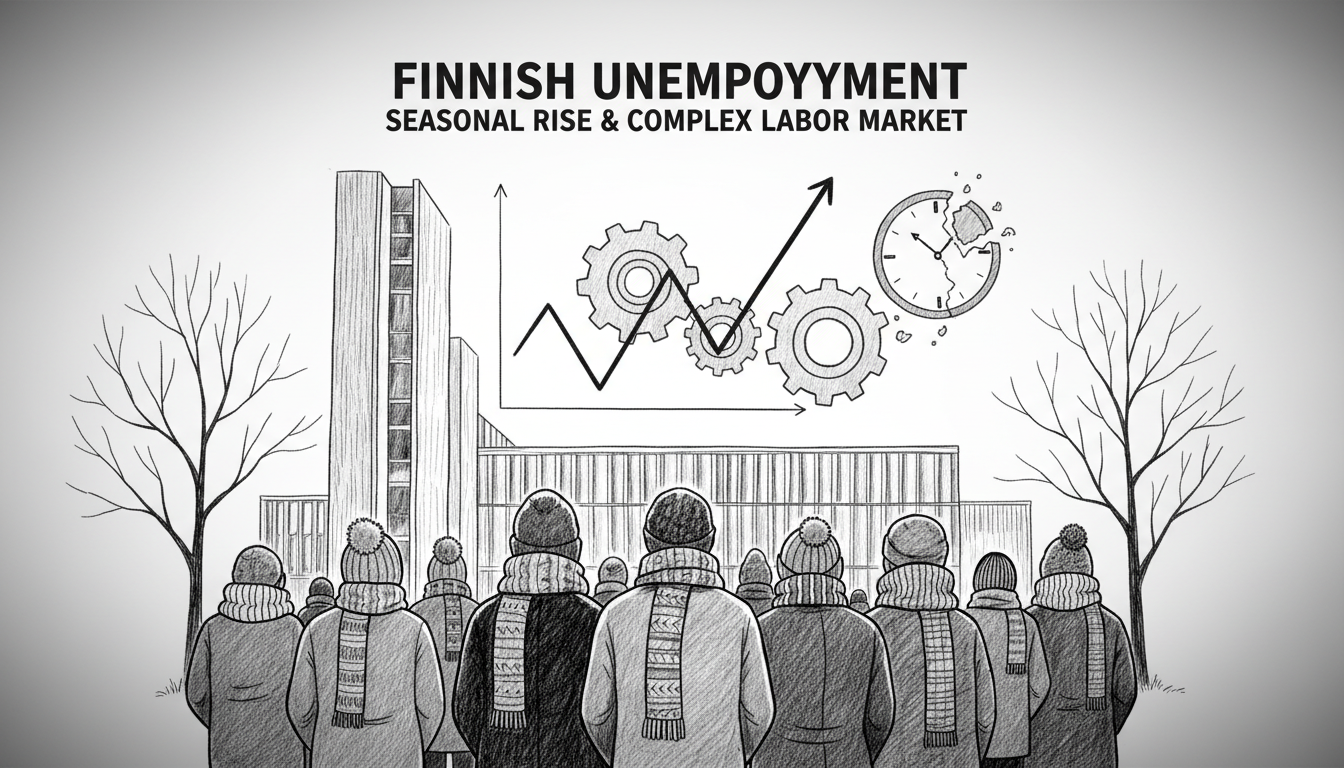 Finnish Unemployment Shows Seasonal Rise Amid Complex Labor Market