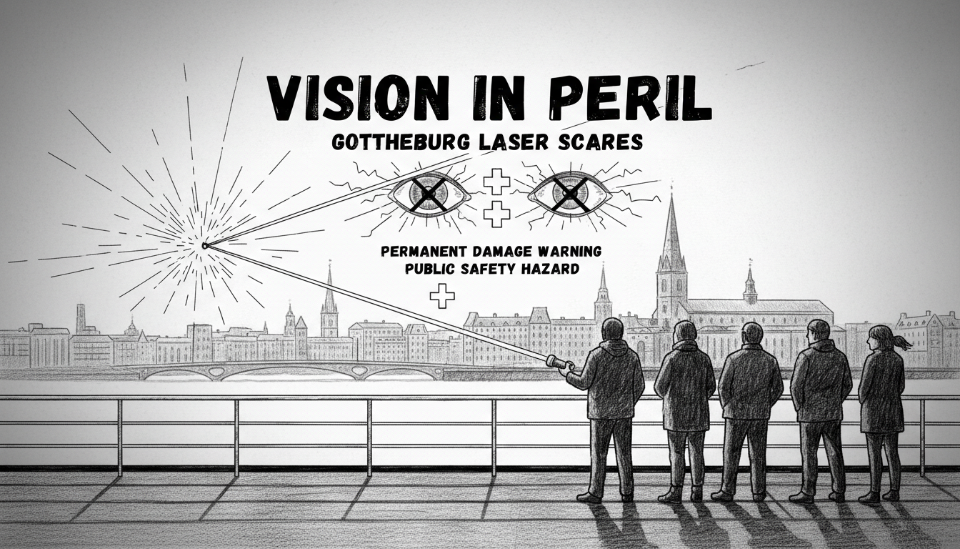 Laser Pointer Incidents Cause Vision Damage Concerns in Gothenburg
