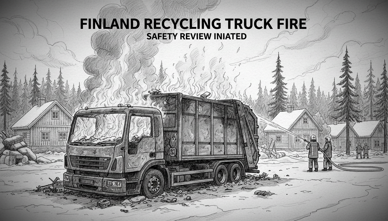 Finland Recycling Truck Fire Sparks Safety Review
