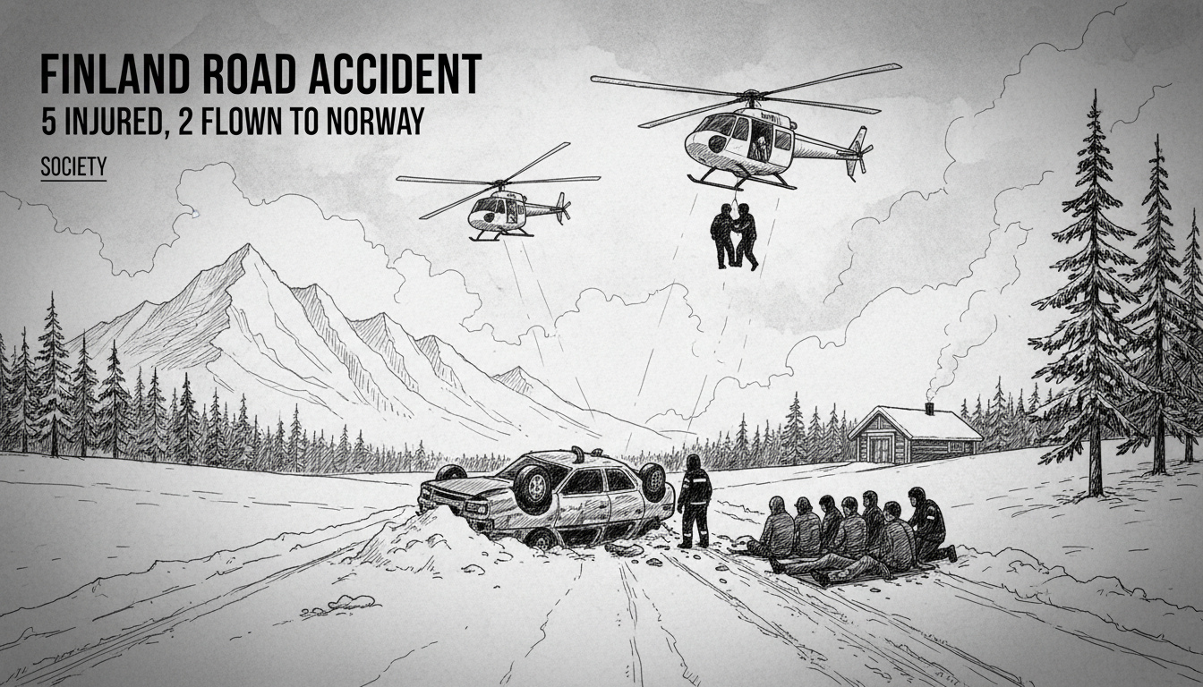Finland Road Accident: 5 Injured, 2 Flown to Norway