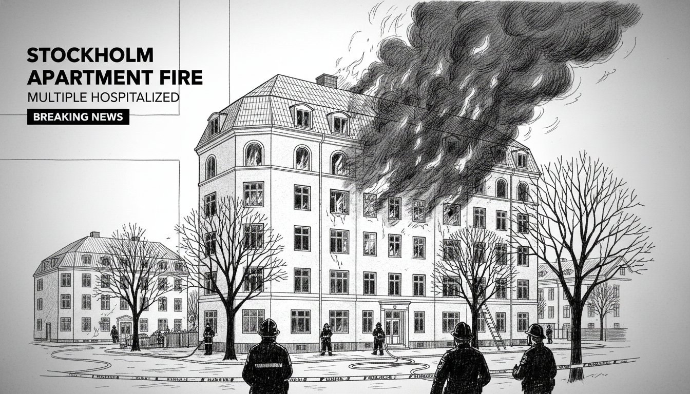 Stockholm Apartment Fire Sends Multiple People to Hospital