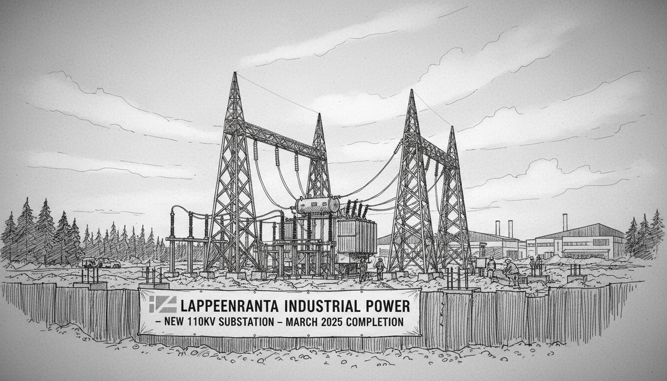 New Electrical Substation Construction Underway in Lappeenranta Industrial District