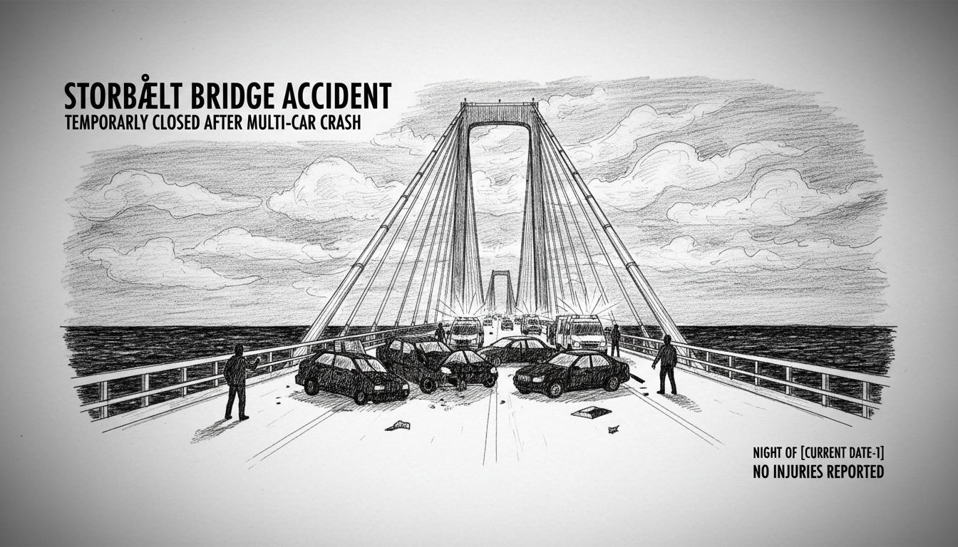 Storebælt Bridge Temporarily Closed After Multi-Car Accident