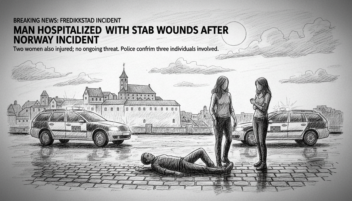 Man Hospitalized with Stab Wounds After Fredrikstad Incident