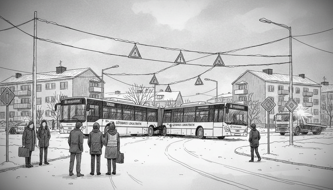 Bus Collision in Lövgärdet Halts Public Transport