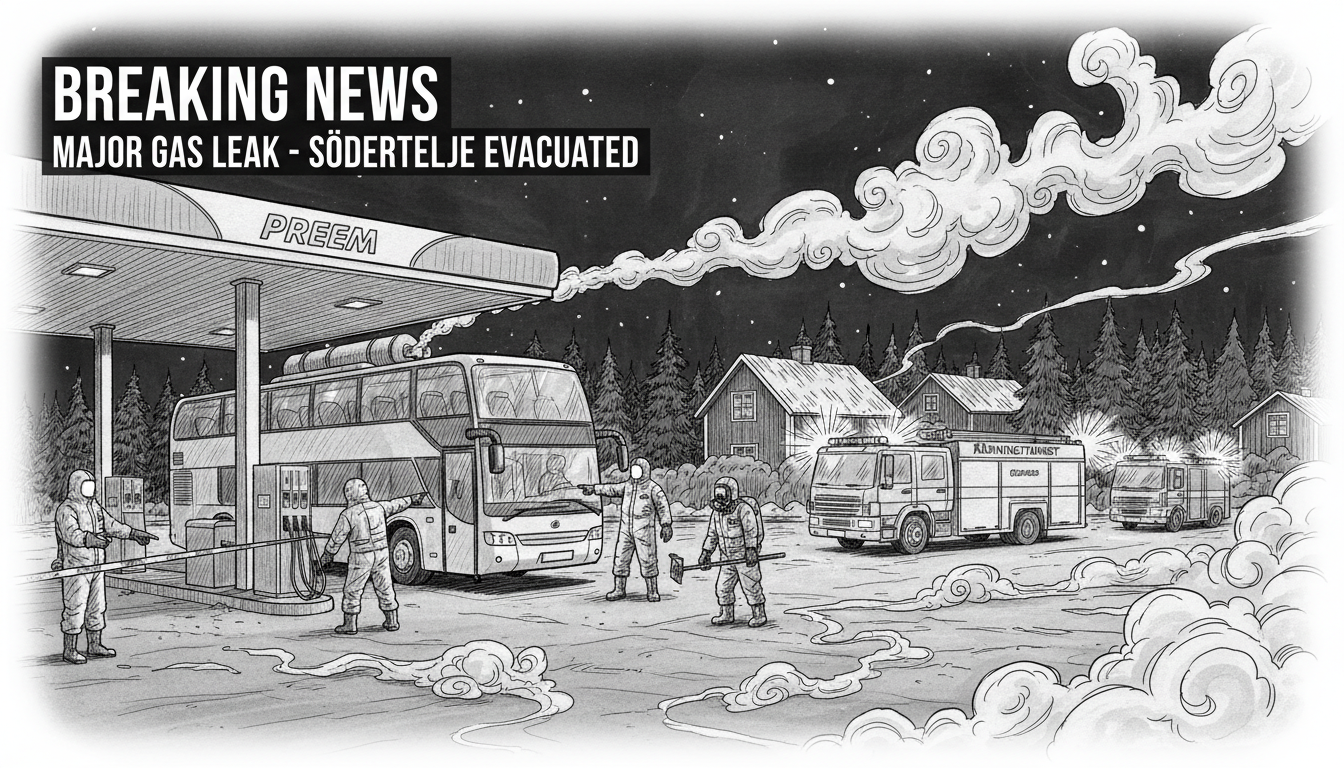 Major Gas Leak at Swedish Fuel Station Sparks Evacuation