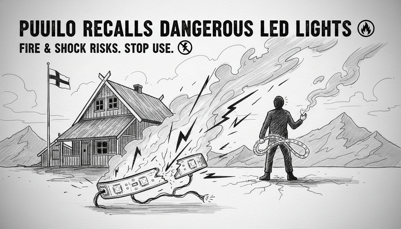 Puuilo Recalls Dangerous LED Lights Over Fire and Shock Risks