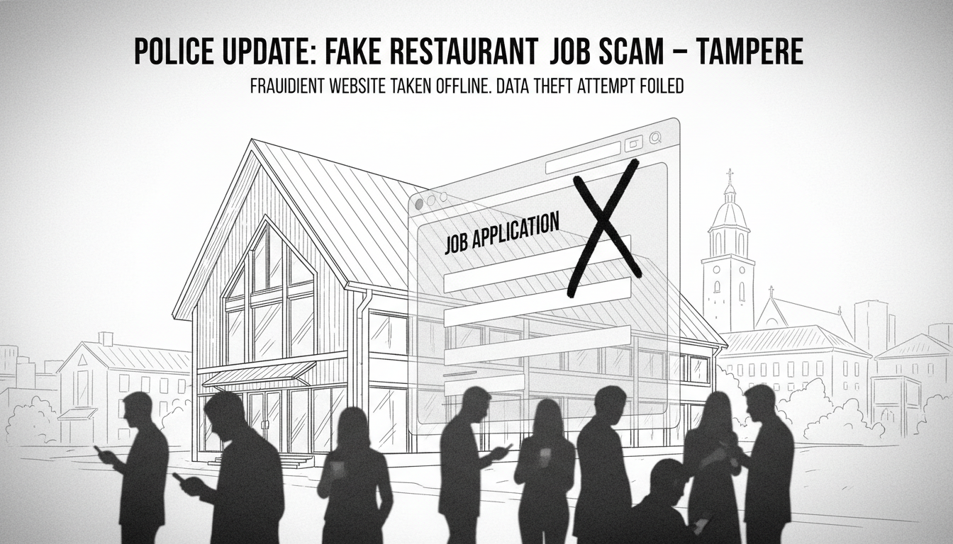 Police Update on Fake Restaurant Job Scam in Tampere