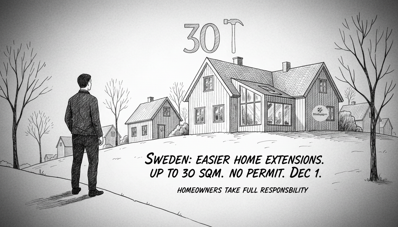 Sweden Eases Rules for Home Extensions Without Permits