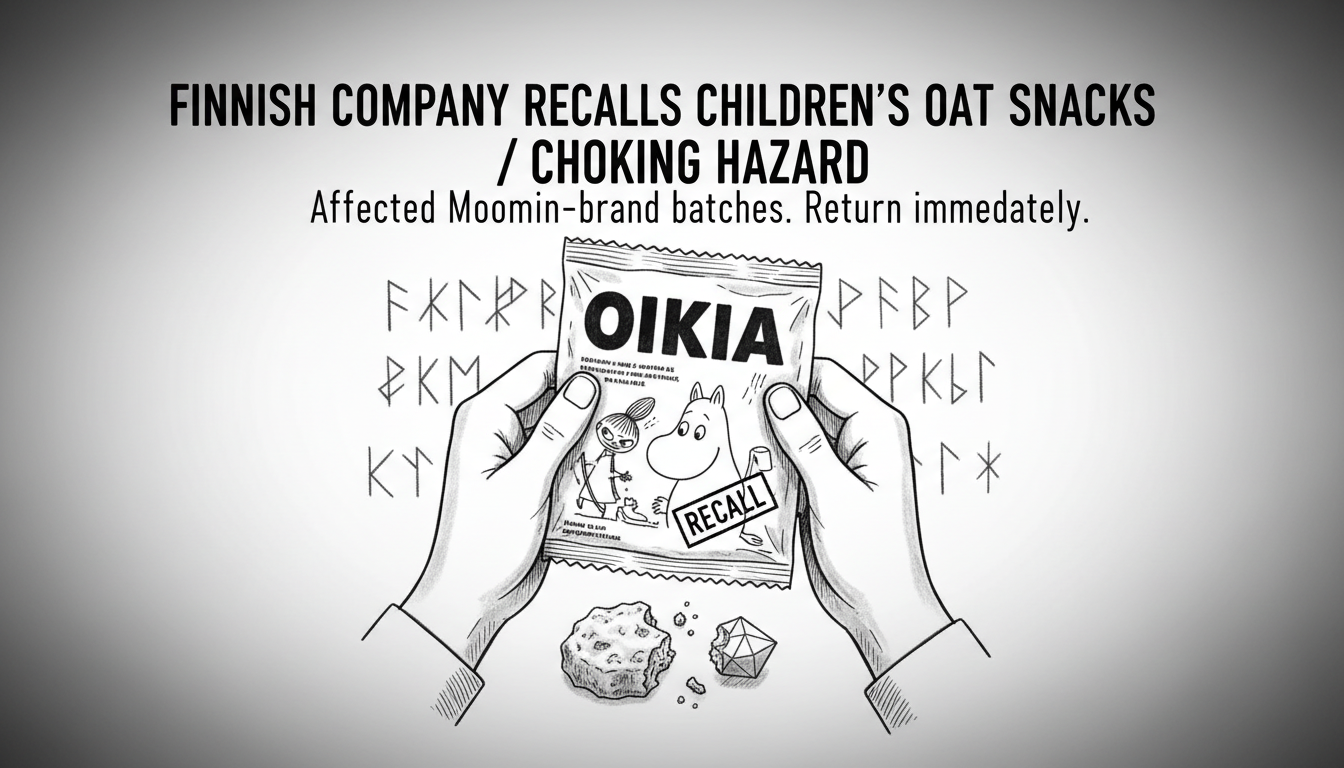 Finnish Company Recalls Children's Oat Snacks Over Choking Hazard