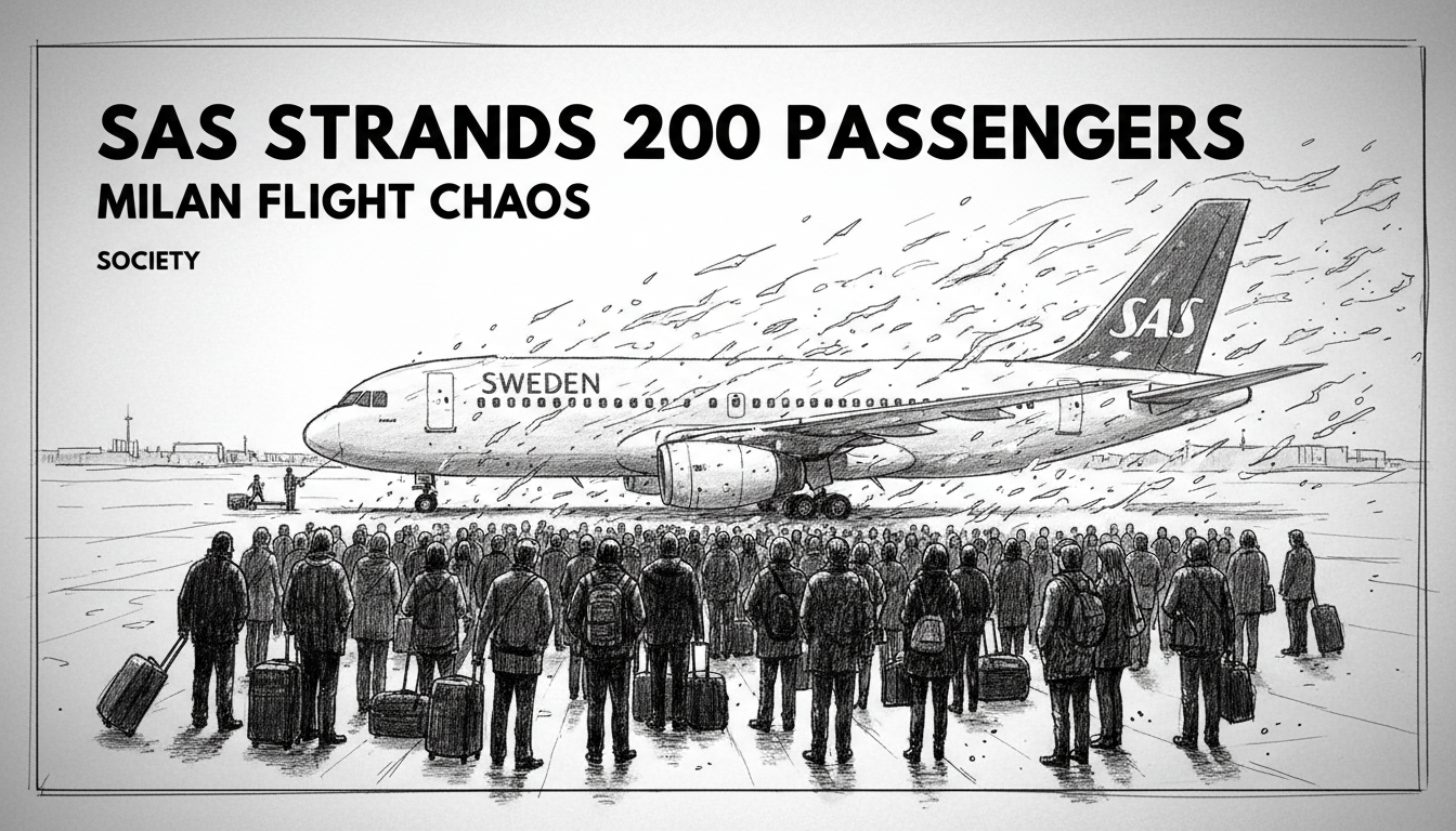 Sweden SAS Strands 200 Passengers: Milan Flight Chaos