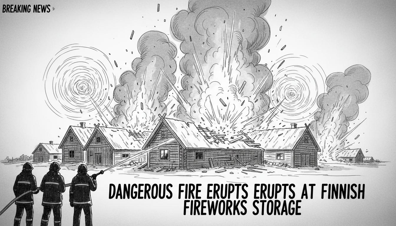 Dangerous Fire Erupts at Finnish Fireworks Storage Facility