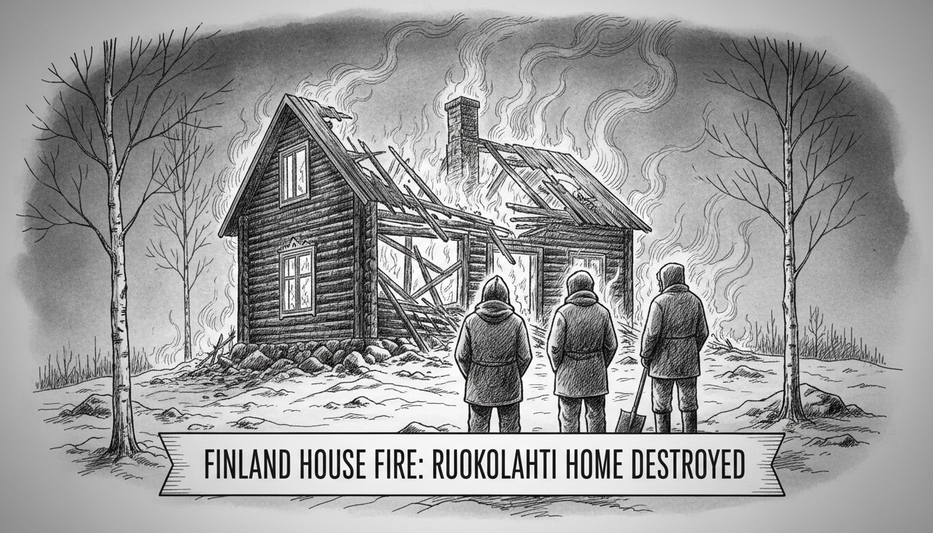 Finland House Fire: Ruokolahti Home Destroyed
