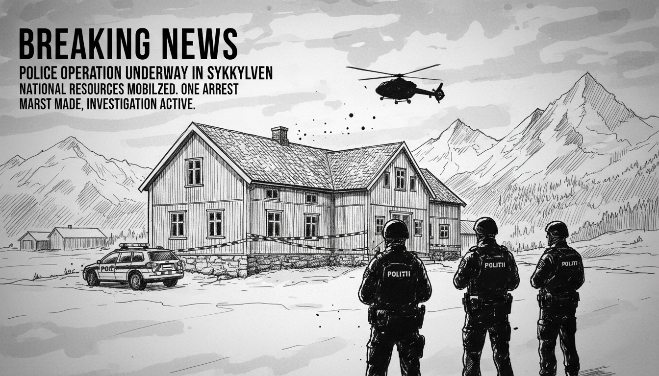 Police Operation Underway in Sykkylven with National Resources