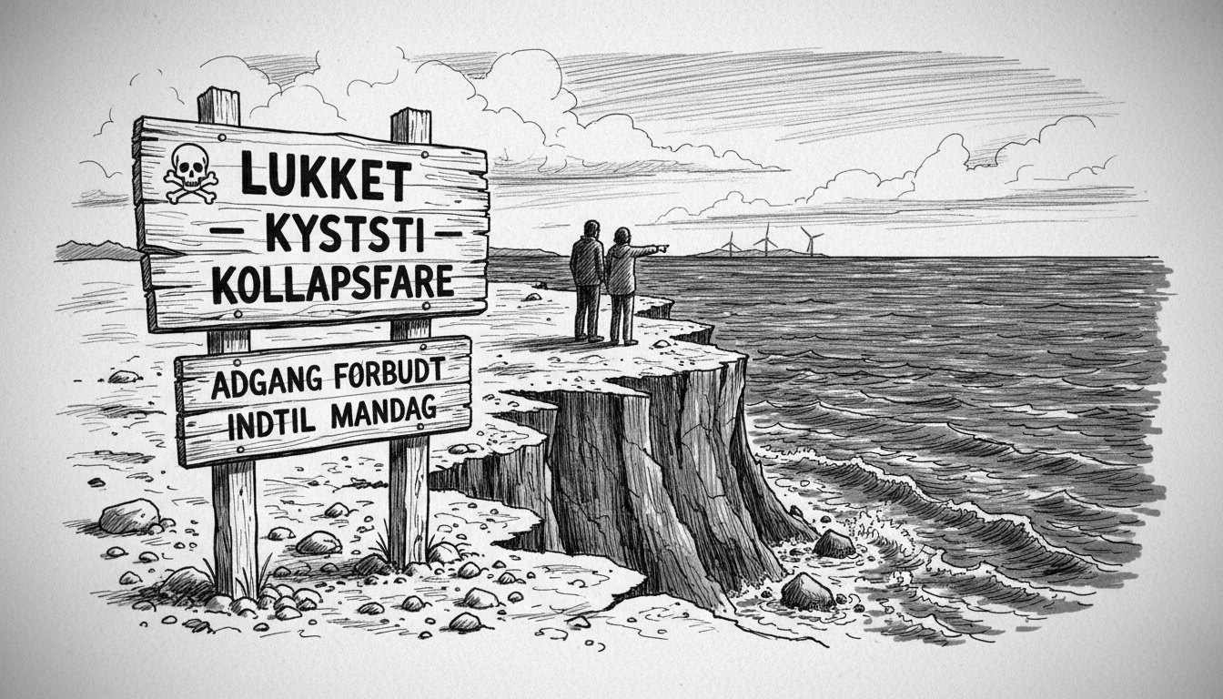 Coastal Path Near Esbjerg Closed Due to Collapse Risk