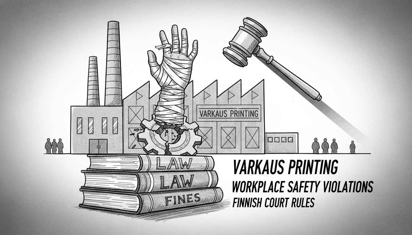 Court Fines Varkaus Printing Firm for Workplace Safety Violations After Finger Injury