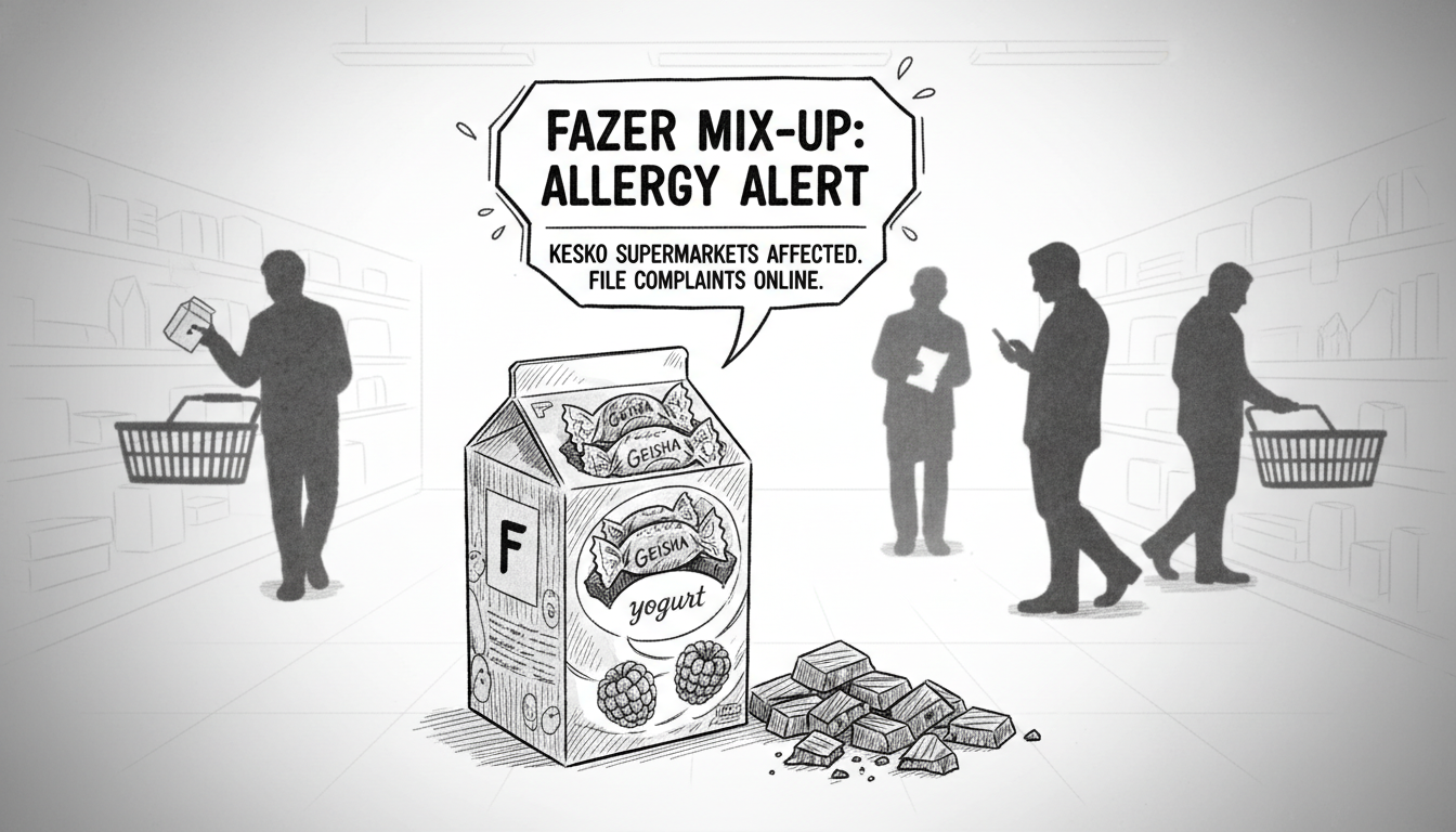 Fazer Chocolate Mix-Up in Raspberry Yogurt Packages