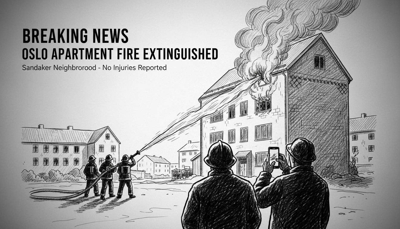 Apartment Fire Extinguished in Oslo's Sandaker Neighborhood