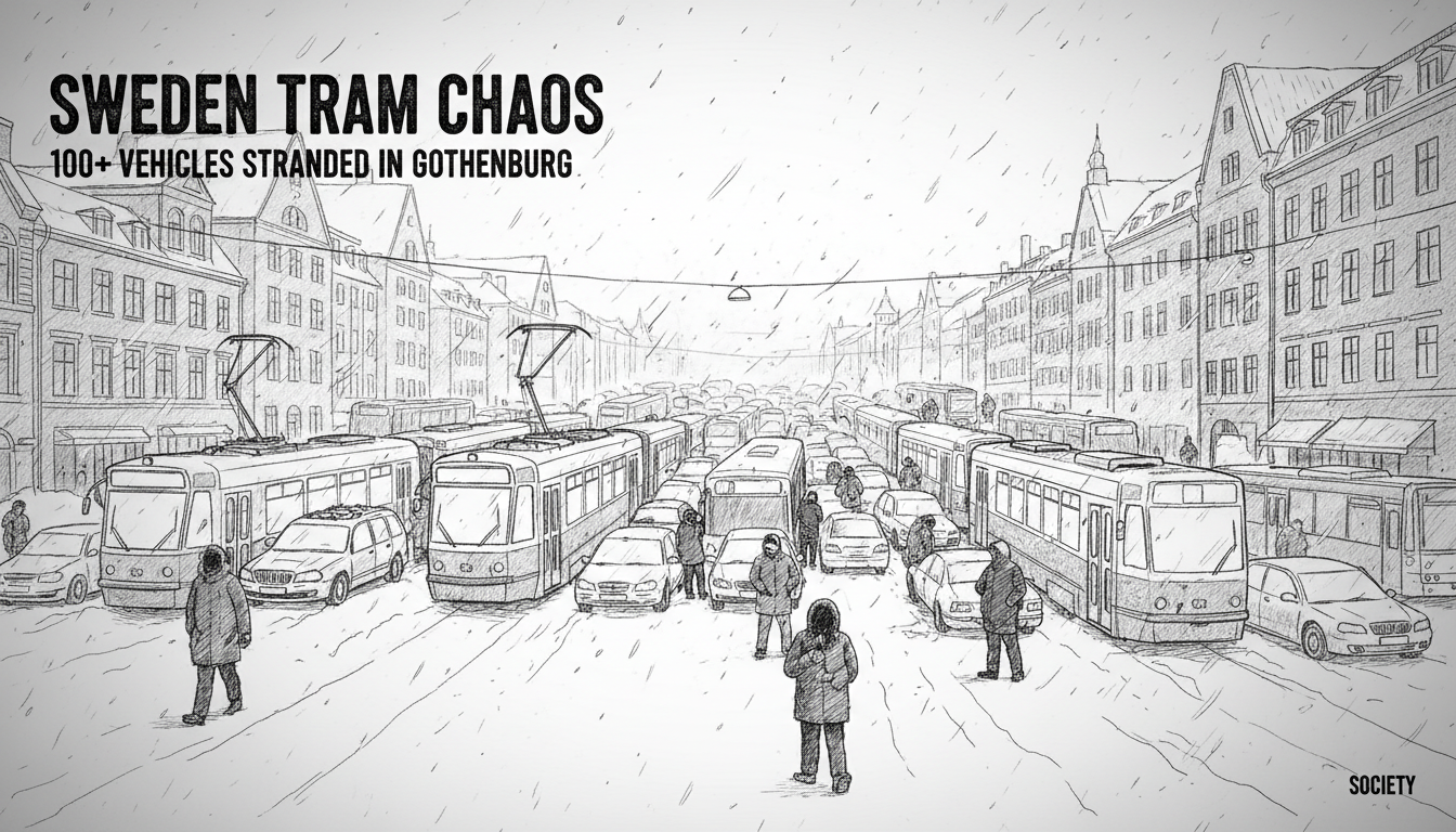 Sweden Tram Chaos: 100+ Vehicles Stranded in Gothenburg