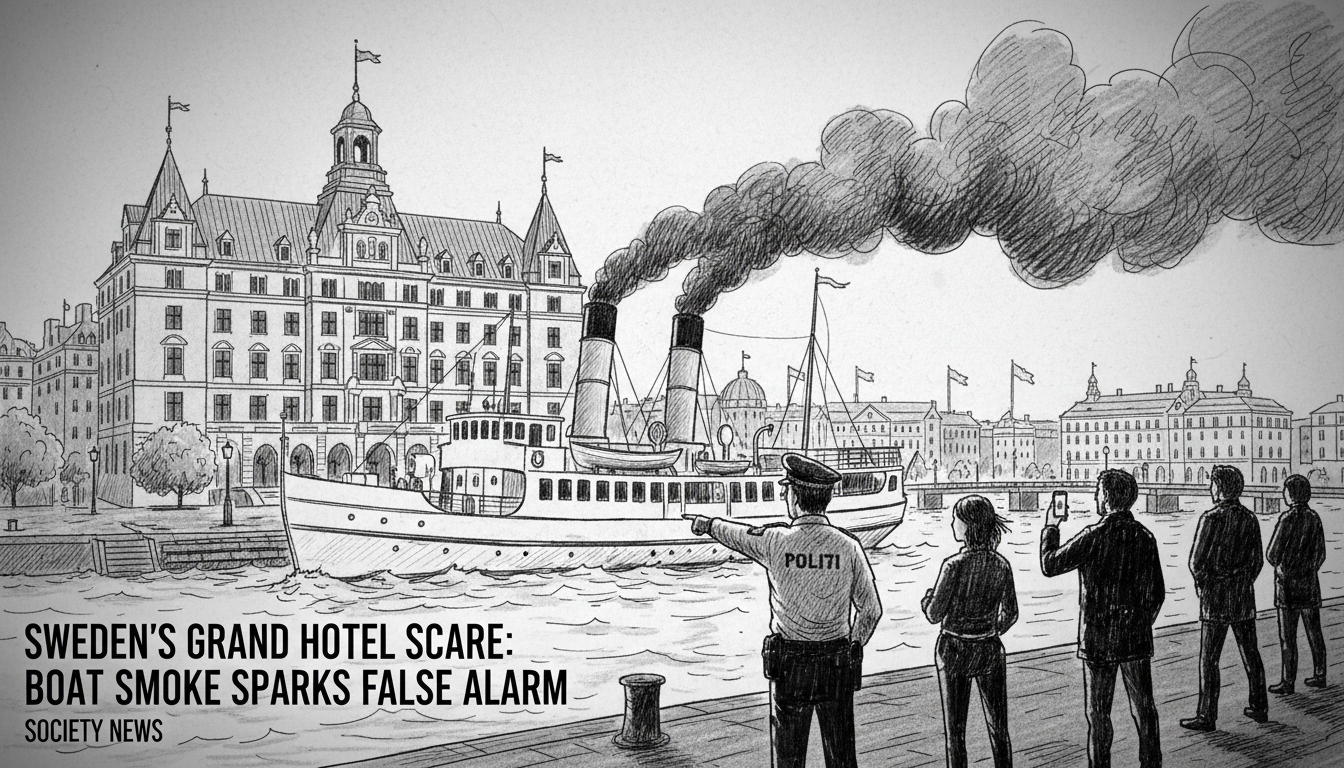 Sweden's Grand Hotel Scare: Boat Smoke Sparks False Alarm