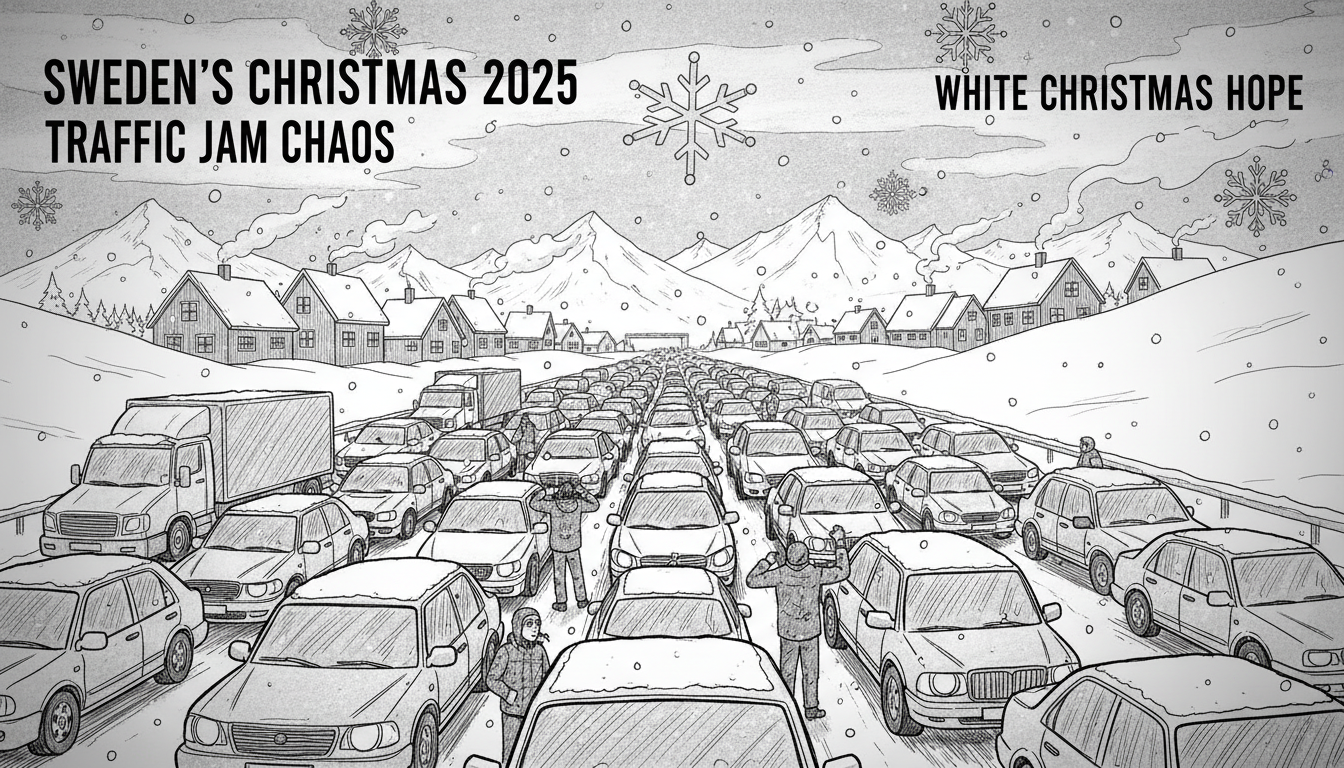 Sweden's Christmas 2025: Traffic Jam Chaos, White Christmas Hope