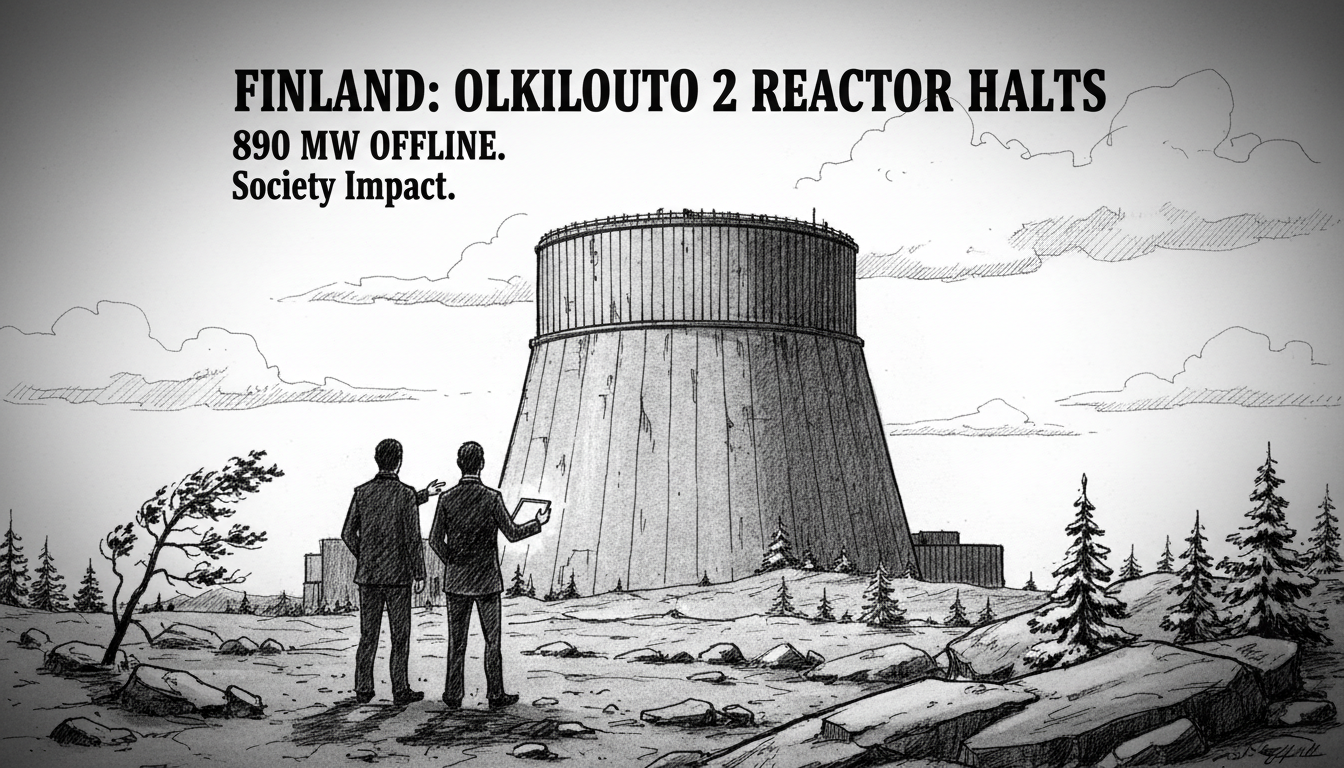 Finland's Olkiluoto 2 Reactor Halts: 890 MW Offline