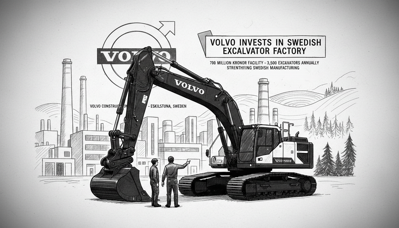 Volvo Invests in New Swedish Excavator Factory