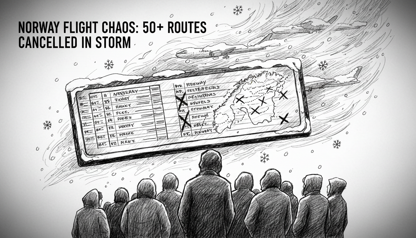 Norway Flight Chaos: 50+ Routes Cancelled in Storm