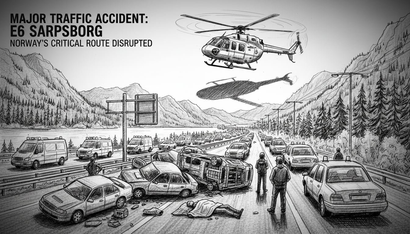 Major Traffic Accident in Sarpsborg Disrupts Key Norwegian Transport Route