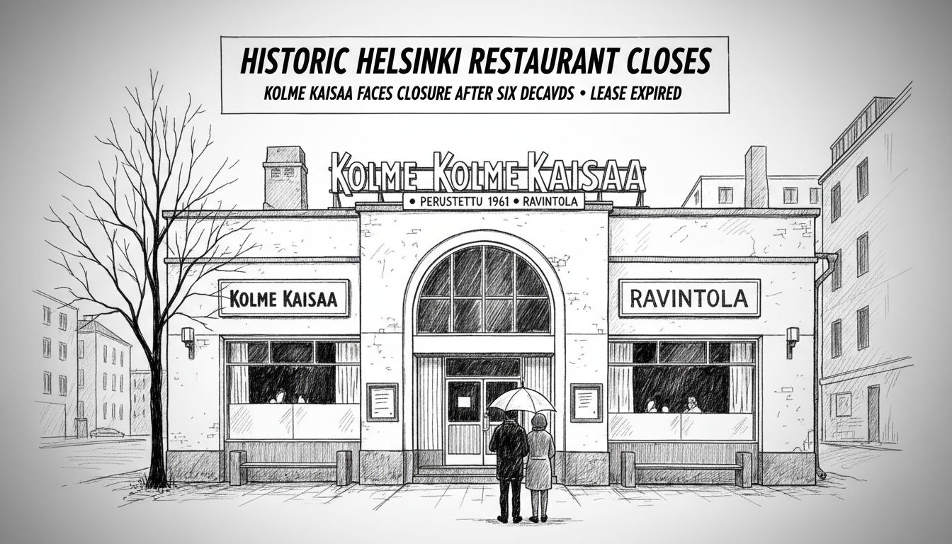 Historic Helsinki Restaurant Kolme Kaisaa Faces Closure After Six Decades
