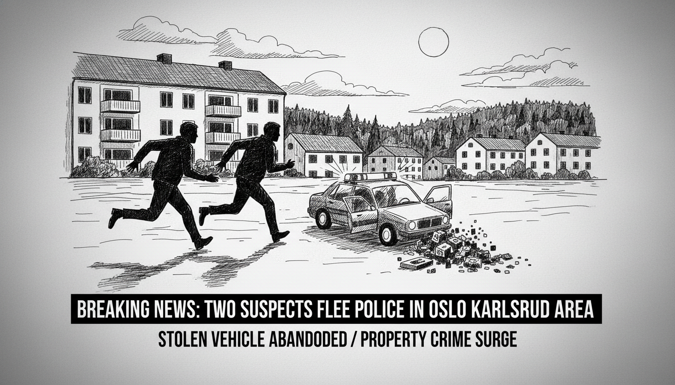 Two Suspects Flee Police in Oslo Karlsrud Area