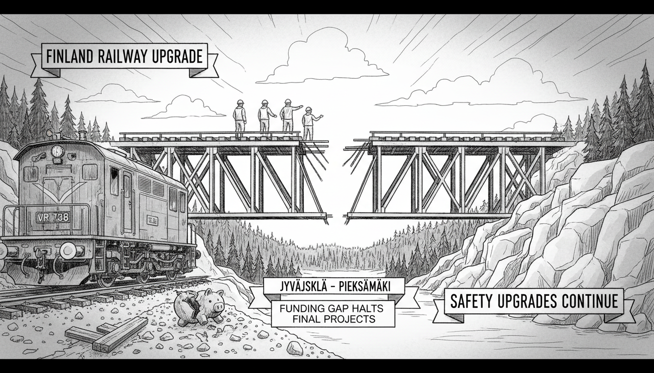 Finland Railway Upgrade Between Jyväskylä and Pieksämäki Halts Due to Funding Gap
