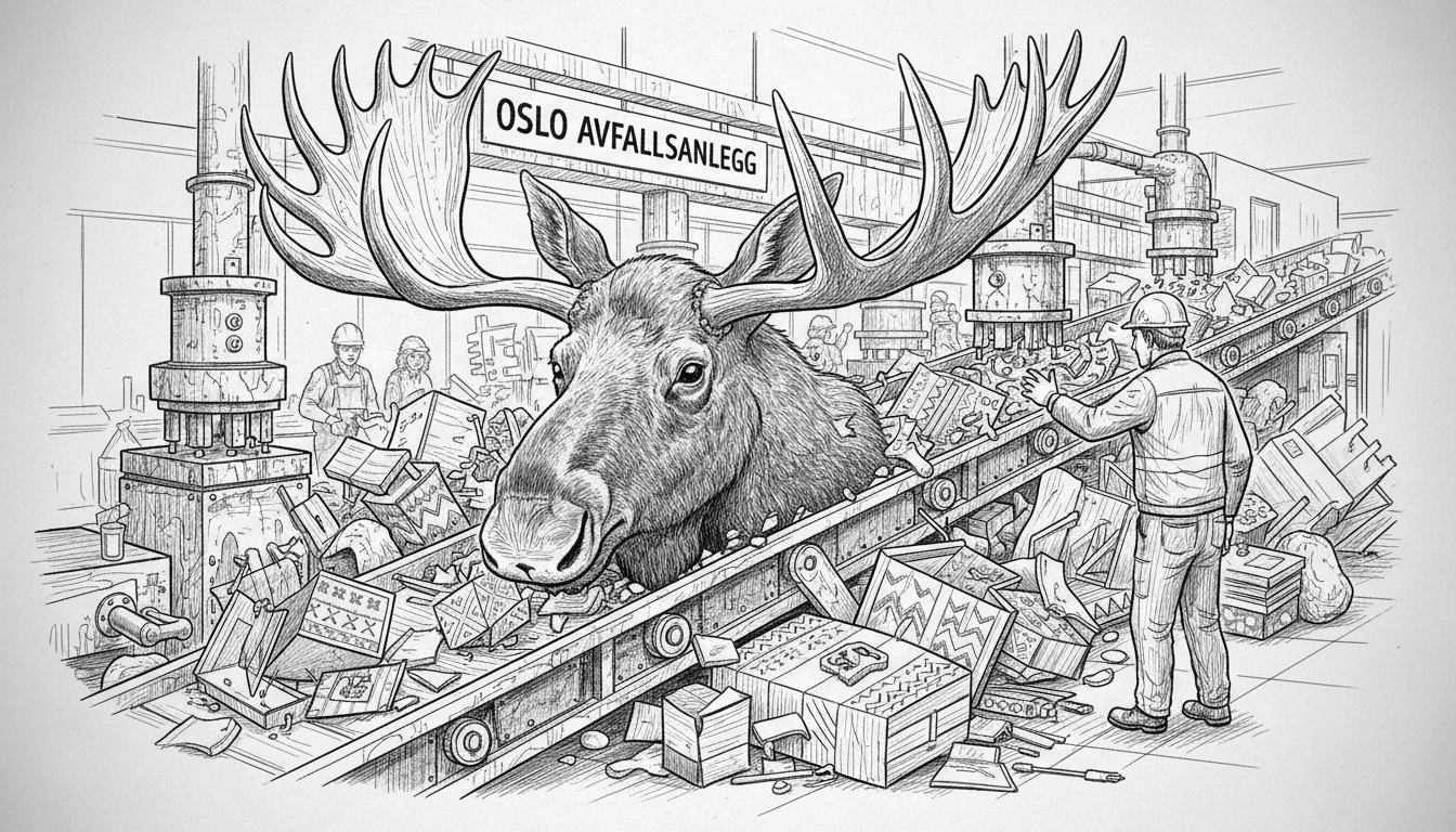 Moose Head Found in Oslo Waste Facility Disrupts Operations