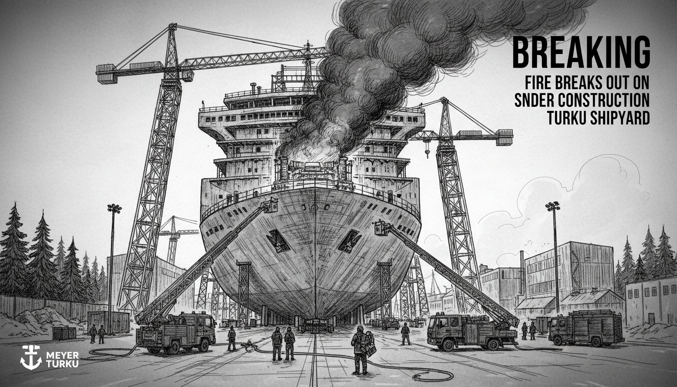 Fire Breaks Out on Ship Under Construction at Turku Shipyard
